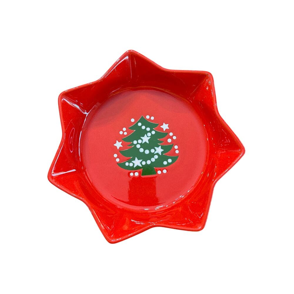 Vintage Waechtersbach Germany Star-shaped Ceramic Serving Bowl Christmas Tree